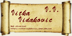 Vitka Vidaković vizit kartica
